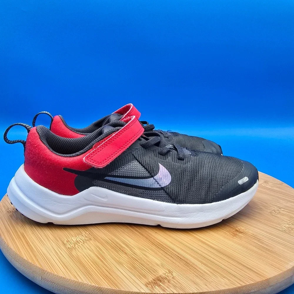Nike Downshifter 12 Kids Black Red‎ Running Shoes Sneakers Size 3Y DM4193 001